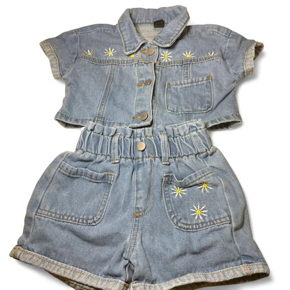 Shein Denim Short Set - Picture 1 of 6